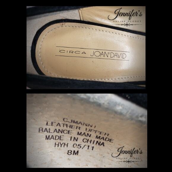 Joan & David Women's Black Manni Suede Loafer Wedges Size 8M - Picture 7 of 14